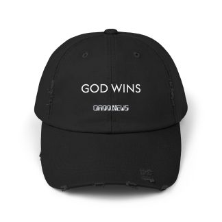 GOD WINS - Unisex Distressed Cap